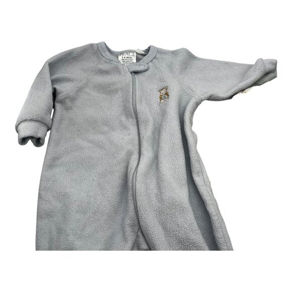 Lot of 2 Baby Girl One Piece Footed Pajamas 3-6M Floral Long Sleeves Crew Neck - Picture 7 of 16